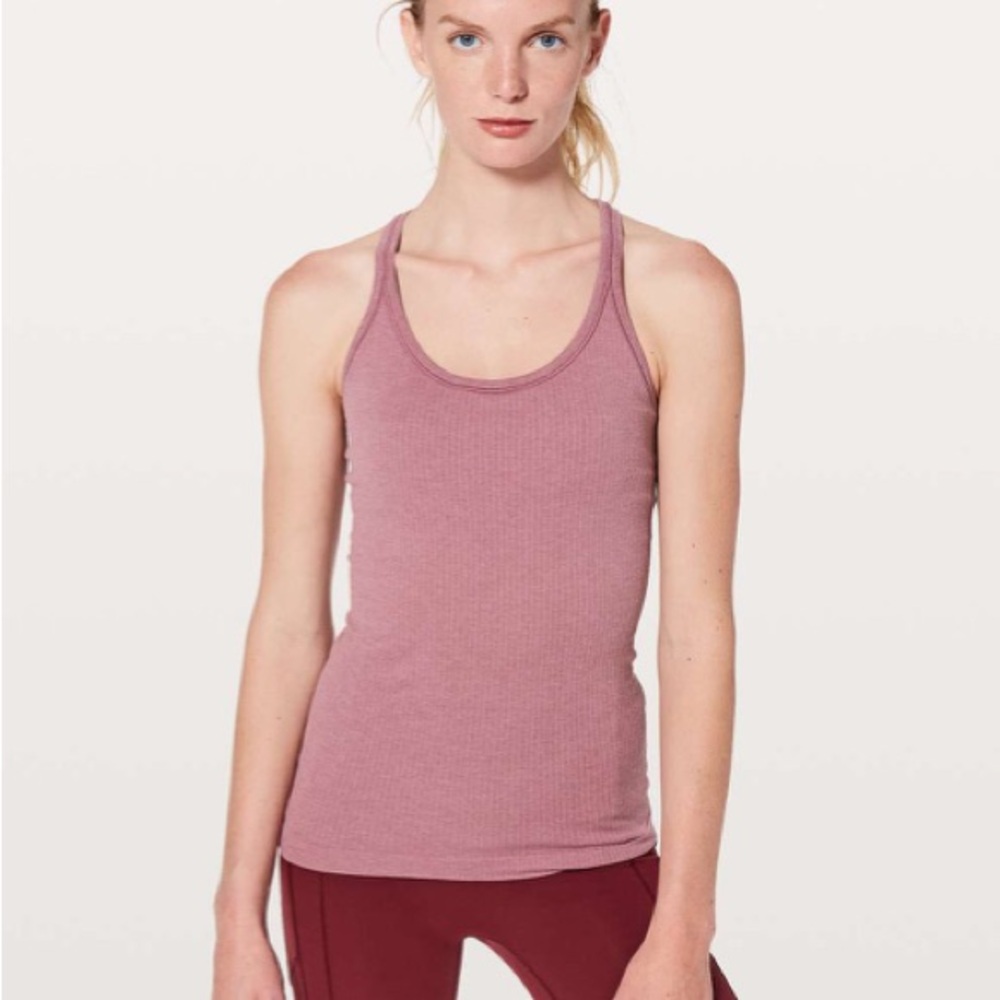 lululemon Ebb to Street Tank - Moss Rose - Size 6